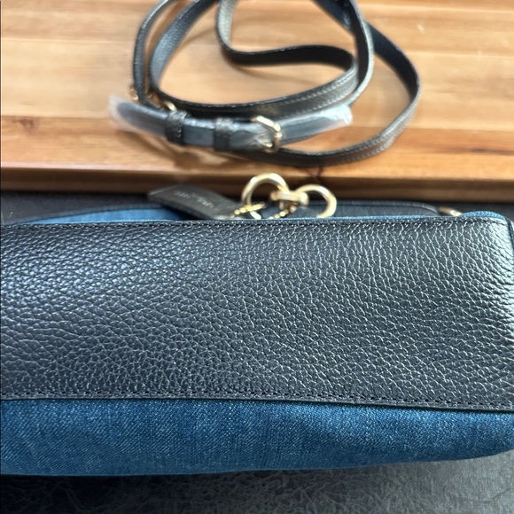 NEW WITHOUT TAGS! Coach Black and Denim Blue Bag with crossover option. - Picture 12 of 12